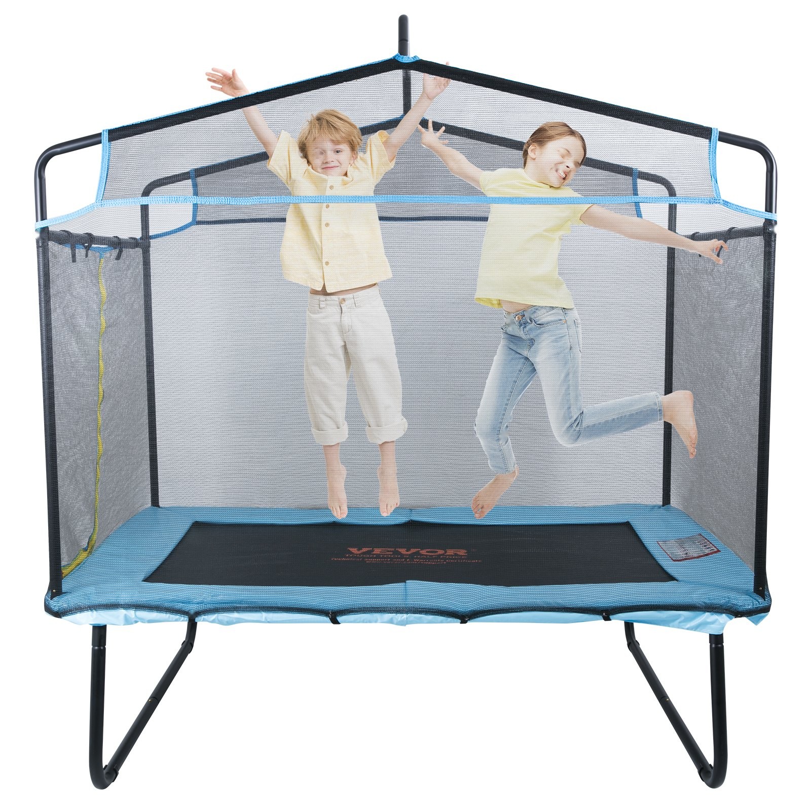 6FT Trampoline for Kids, 72" Indoor/Outdoor Toddlers Trampoline, Mini Baby Trampoline with Safety Enclosure Net, Gymnastics Bar, Hammock, Recreational Trampoline Birthday Gift for 3+ Years Kids